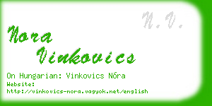 nora vinkovics business card