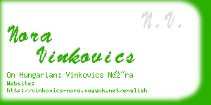 nora vinkovics business card